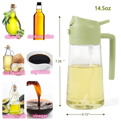 Portable 2 in 1 Oil Sprayer Dispenser 500ml