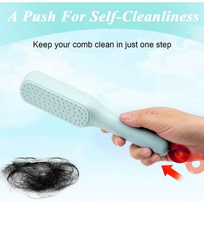 Lmyicuk Self Cleaning Hair Brush Hairbrushes for Women 1Pcs Easy Clean Hair Brush.