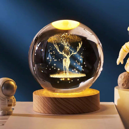 THE-ETERNAL 3D CRYSTAL BALL NIGHT LAMP