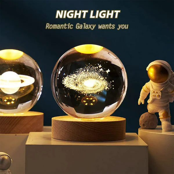 THE-ETERNAL 3D CRYSTAL BALL NIGHT LAMP