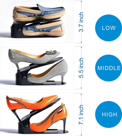 Shoe Organizer - The Adjustable Shoe Rack Space Saver